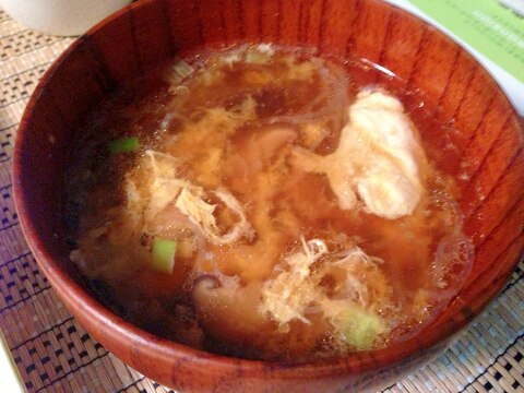 干しシイタケの戻し汁で作る中華風スープ